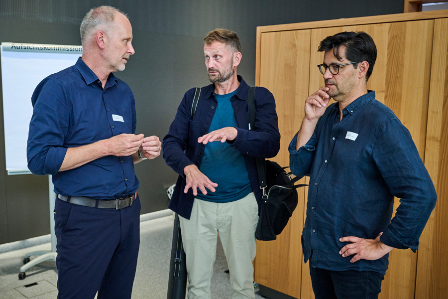 Jens Andersen, city architect of Winterthur, talks to the Copenhagen architects of the timber high-rise: Mads Kaltoft, Principal & Partner, and Vagn Borlund Project Manager, at Schmidt Hammer Lassen.